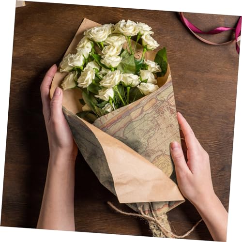 Fournitures recyclées pour projets DIY et papier d'emballage floral vintage jojofuny de 20 feuilles - 2