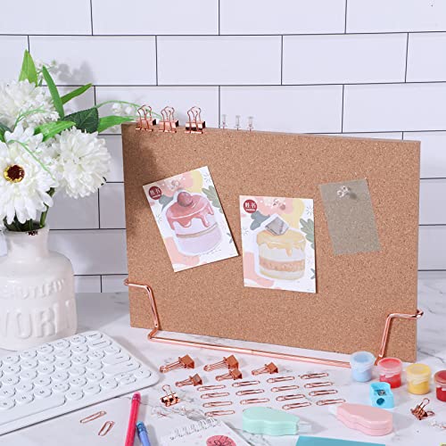 Tableau en liège de bureau 32x22 cm double face or rose