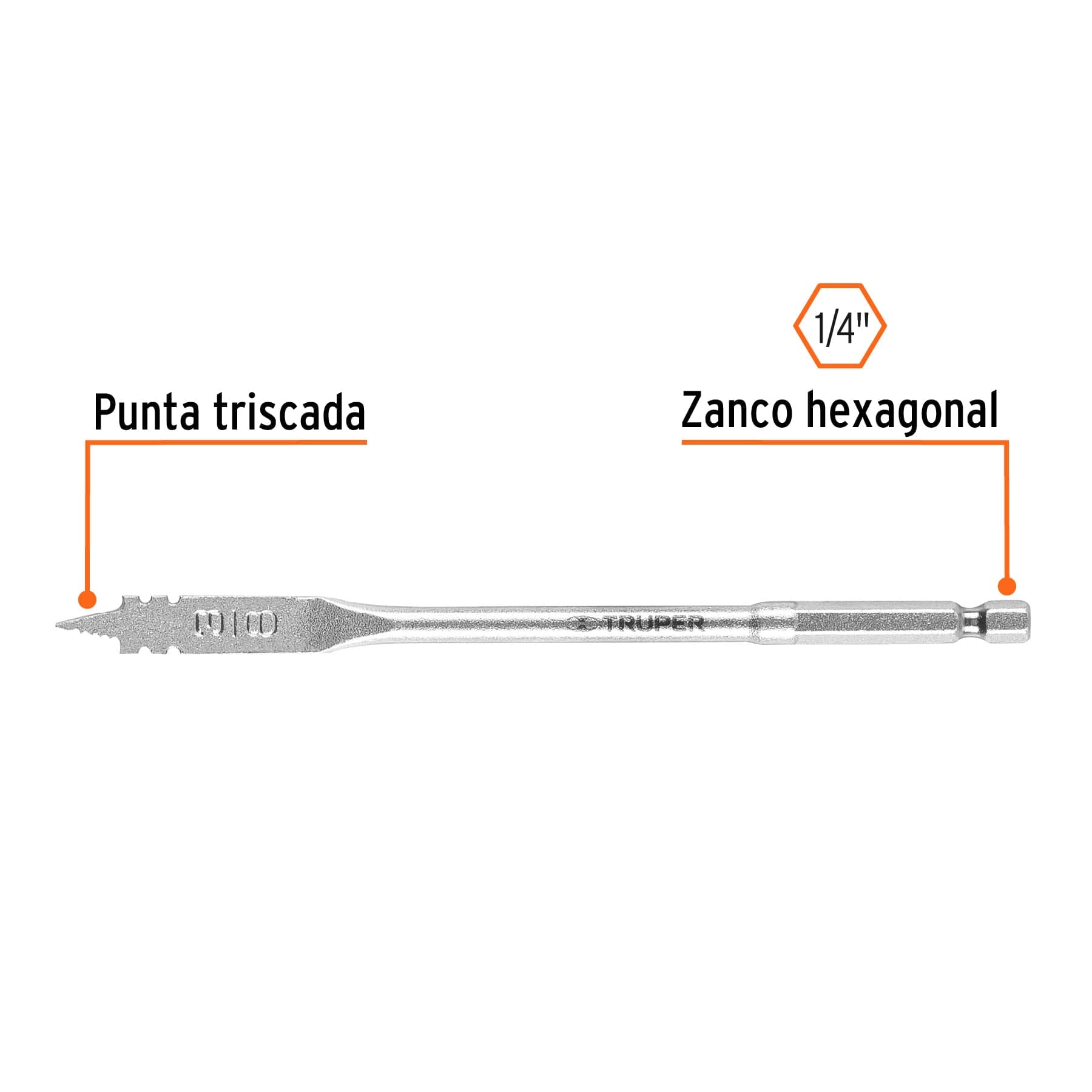 TRUPER BPT-3/8 Spade Drill Bits 3/8