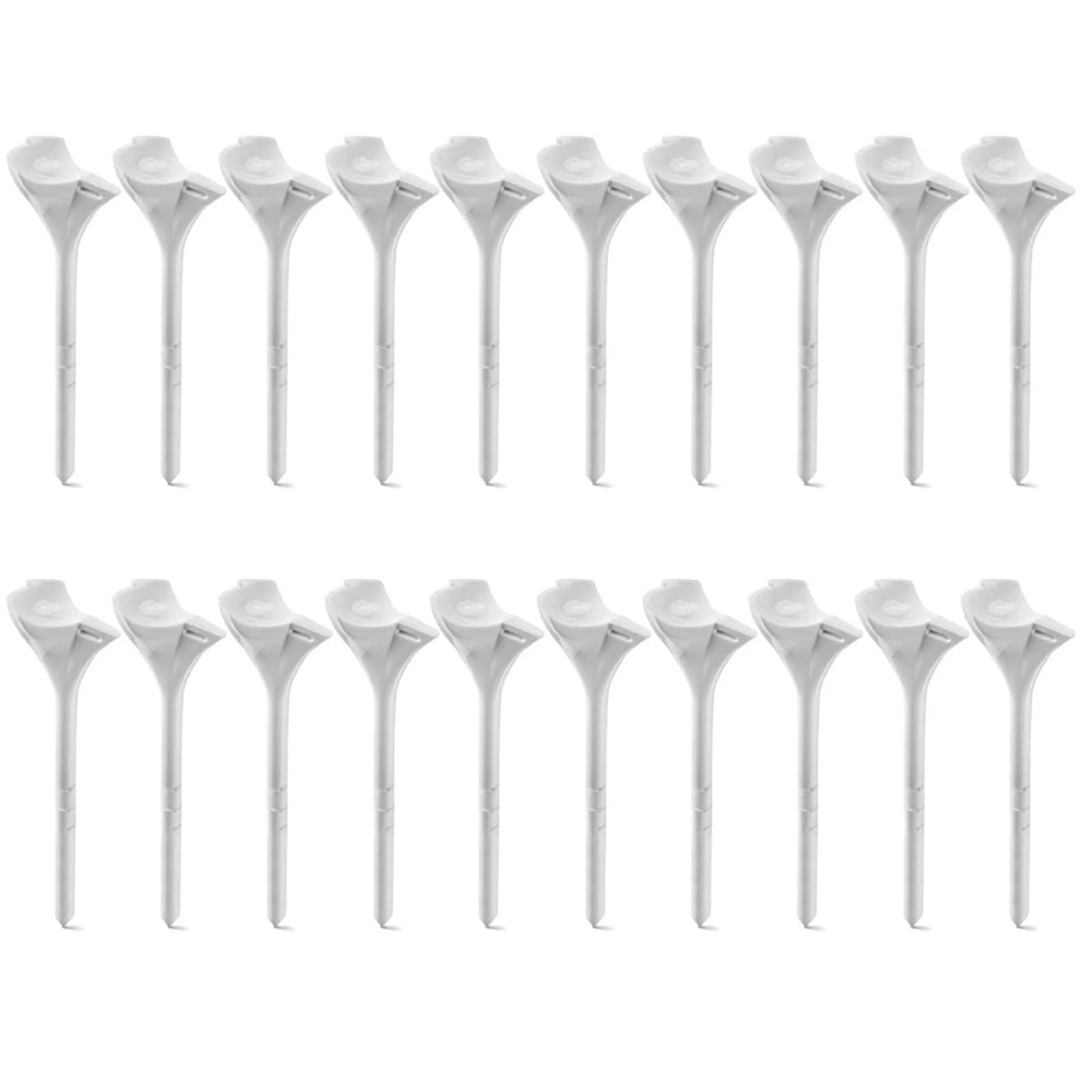 Premium-Golf-Tees, Golfball-Nagel-Tees, 20 Stück, 83,0 mm, 10 Grad schräge Einführung, kein Widerstand, weiß, grau