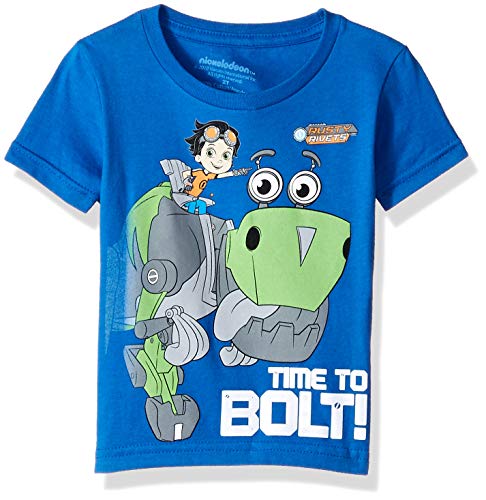 Rusty Rivets Boys' Toddler Time to Bolt Short Sleeve Tshirt, Royal, 4T