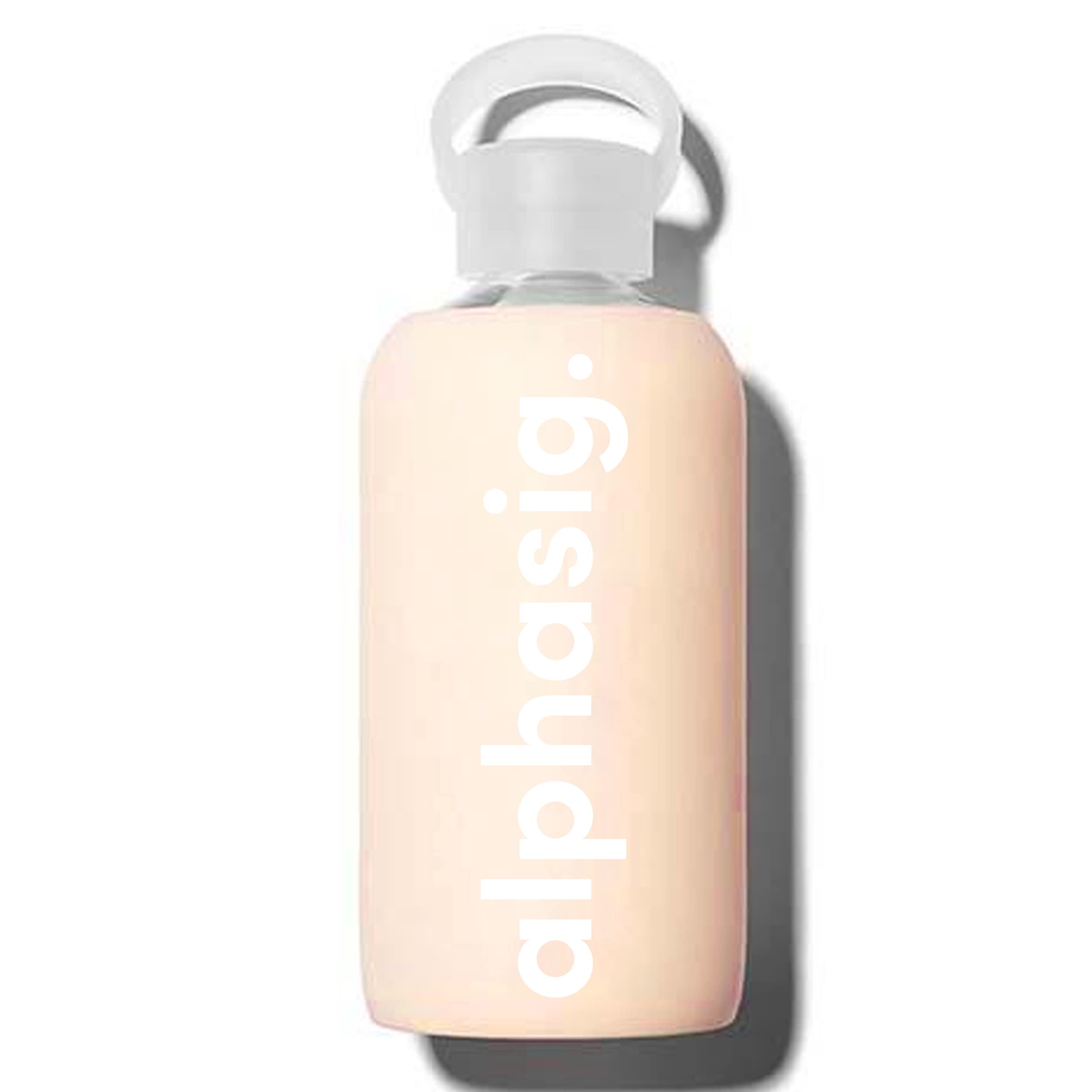 Alpha Sigma Alpha Glas-Wasserflasche Mit Silikonhülle – 473 Ml