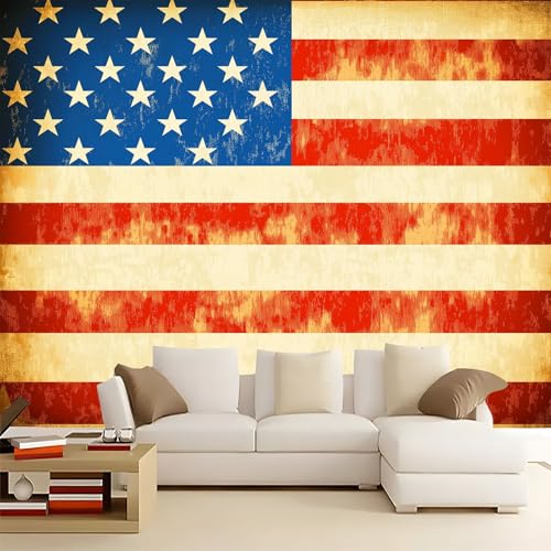 WHUOEUCO Papel Pintado Murales Banner Retro 350x256 cm Murales Papel Tapiz Efecto 3D, Para Comedor, Salón, Dormitorio, Fondo De Tv Pared Fotomurales Decoración