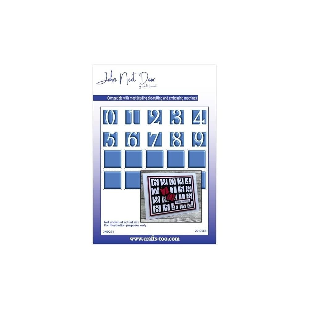 Craft Stash John Next Door Dies - Regal Numbers (20Pcs)
