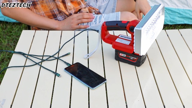 Image of DTEZTECH Cordless Work Light for Milwaukee 18V Battery, 40W 4200LM LED Work Light with 3 Modes, 9 inch Zinc Alloy Spotlight, Super Bright Jobsite Light for Camping, Outdoor /Indoor Use(Tool Only)
