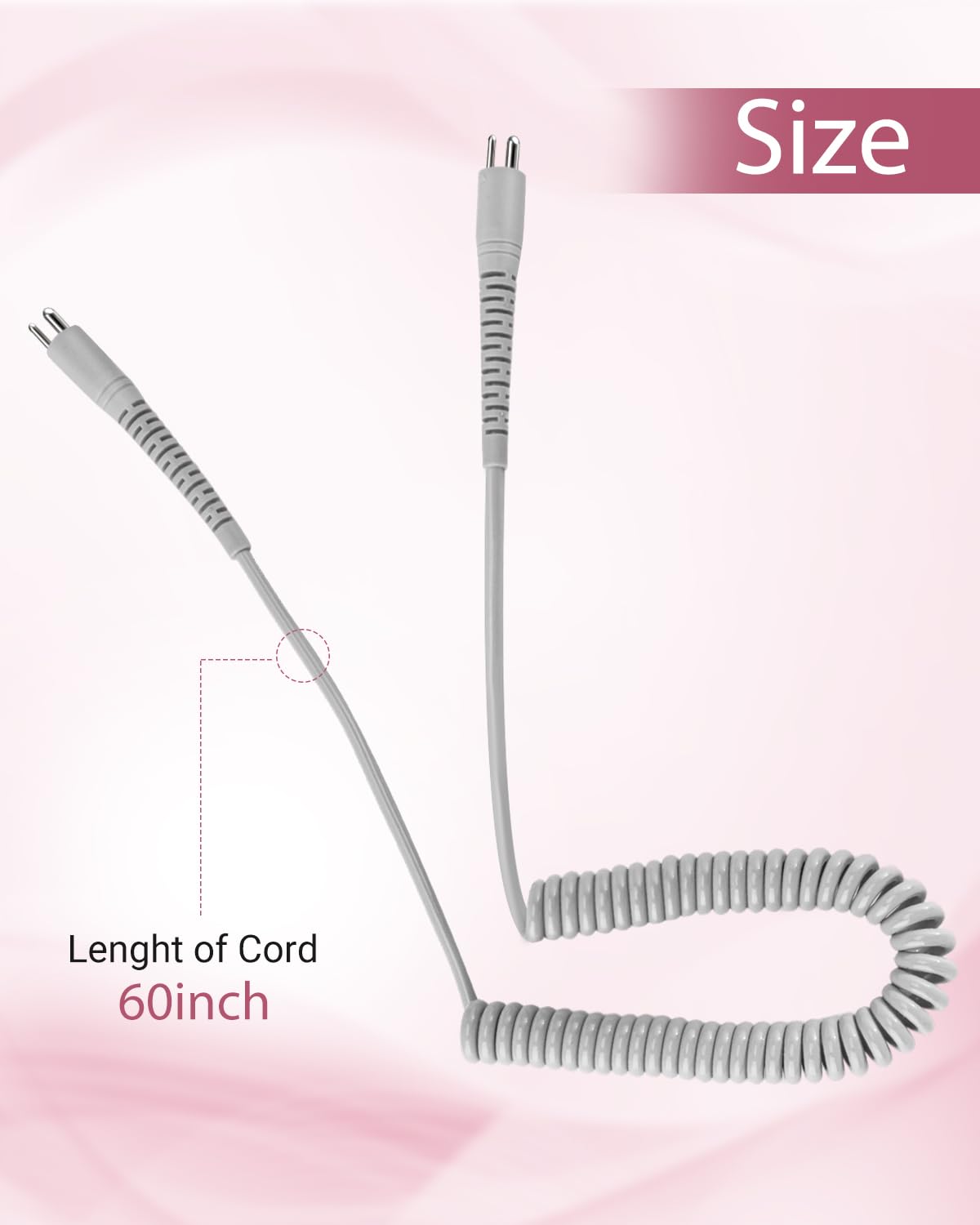 Handstückdraht für Nagelbohrer, langlebiger genieteter Stecker, langlebig, 2-poliges Steckerkabel für SC320H, ZSC320I, SC320C, SC300F, SM200F, SC330G (nur Kabel)