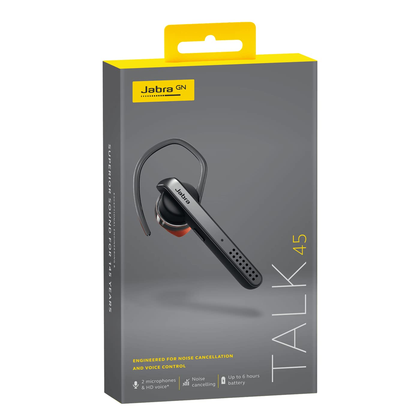 Jabra Talk 45 Mono In-Ear Headset – Wireless Calls and Stream