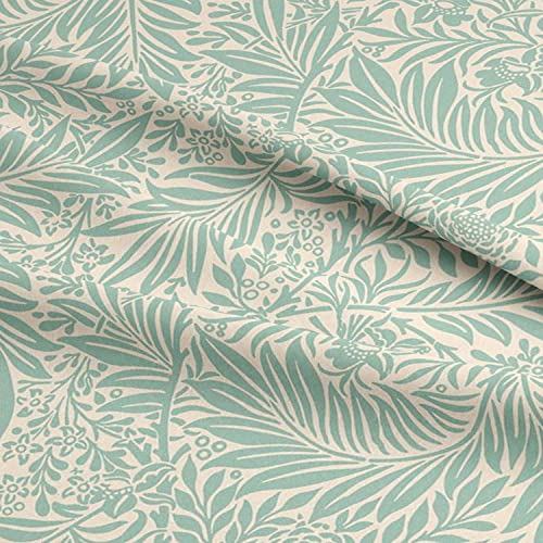 Cotton Fabric - William Morris Larkspur Duck Egg Floral Craft Fabric Material Metre