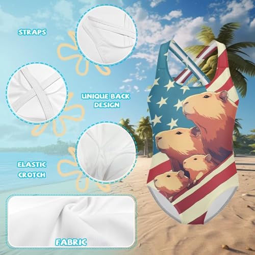 Yzaoxia Girls One Piece Swimsuits Summer Beach Bathing Suit for Kids Swim Suits Stretchy Swimwear Tummy Control Bikini 5-14Y3