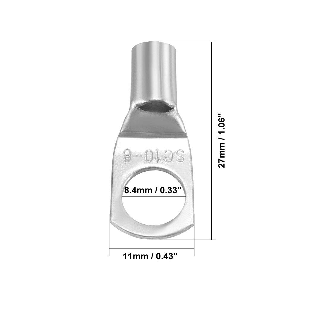 sourcing map 20Stk SC95-10 nicht isolierteKupferterminal vom U Typ 95mm2 Draht Silber DE de sourcing map 20Stk SC95-10 nicht isolierteKupferterminal vom U Typ 95mm2 Draht Silber DE de