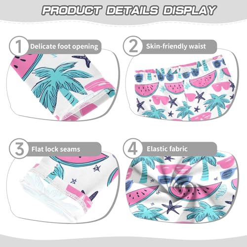 Palm Sunglasses Starfish Watermelon Novelty Girls Leggings Soft Stretch Workout Yoga Dance Pants for Kids Clothes3
