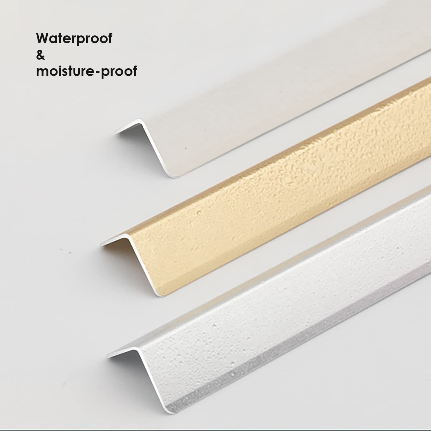 Protector de esquina de pared negro personalizado en forma de L, protector de esquina de pared autoadhesivo/tira de seguridad de aluminio, protector de esquina extra largo, 4 piezas de longitud de