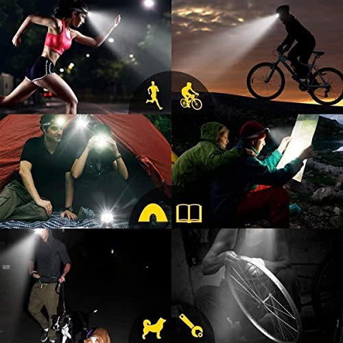 Tupwaid Headlamp,Led Head Lamp Waterproof 18000 Lumen Brightest Usb Headlight Flashlight With Red Lights, Extreme Bright Headlamps With 8 Modes For Outdoor Camping Cycling Fishing #TOP6