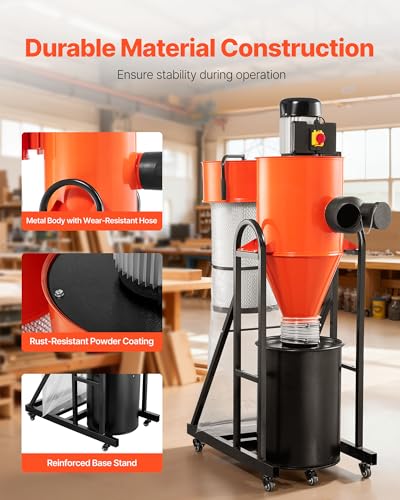 VEVOR 1.5HP Cyclone Dust Collector
