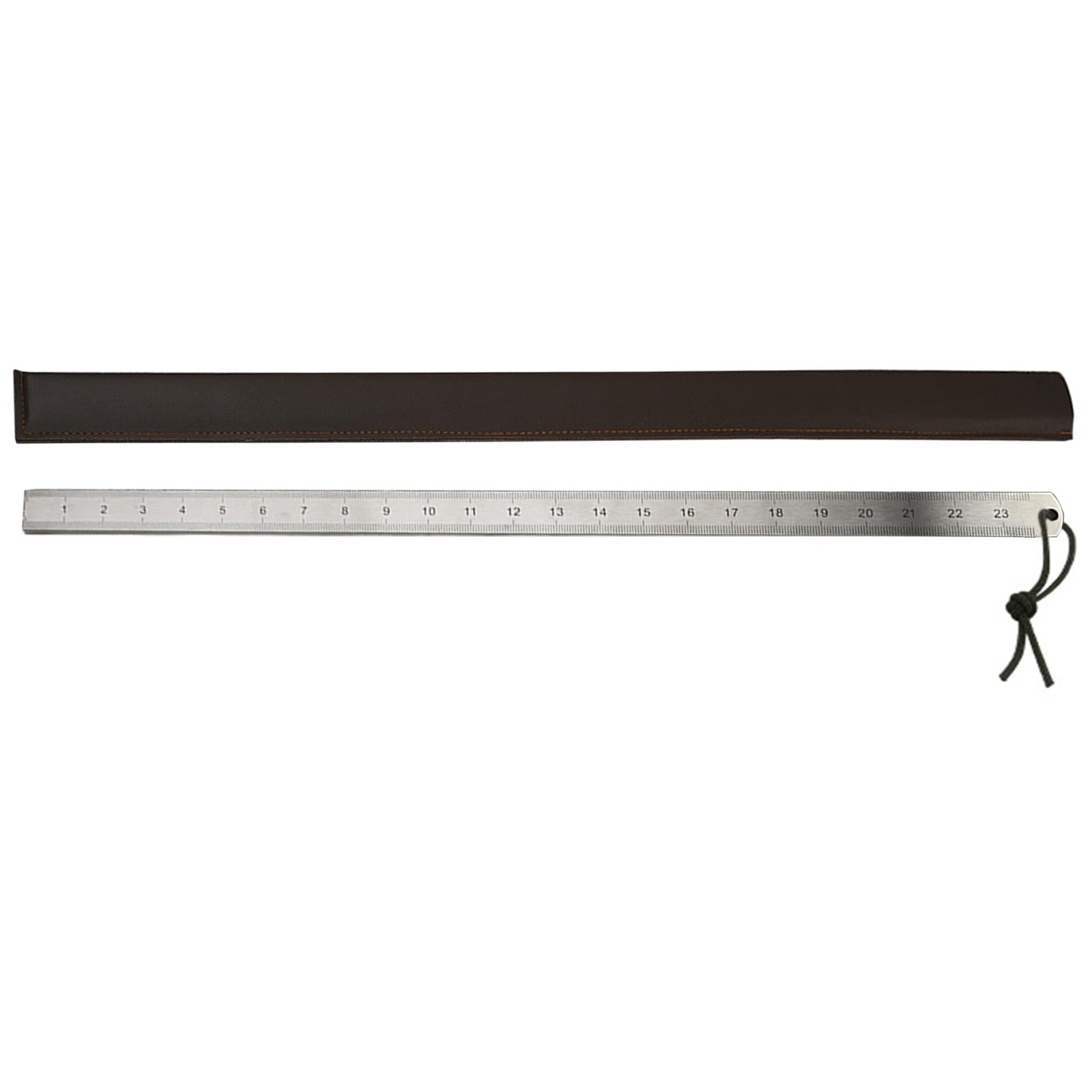 Fackloxc With Leather Cover Steel Rulers 5Mm Thick Accuracy Measuring Tool Strong Metal Clear Scale For Engineers Architects & Craftsmen Strong Steel For Professional