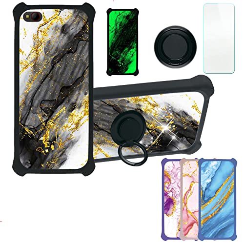 Aroepurt Coque pour Archos Diamond Coque Compatible avec Archos Diamond Coque Étui [avec Trempé 9H Protection D'écran] Case Support de Bague PC + Silicone JSH-HDL