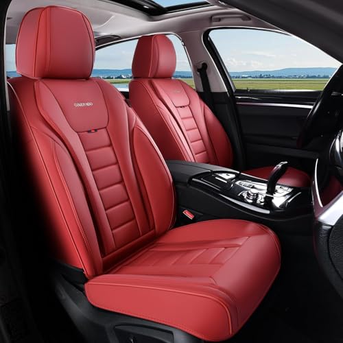 Image of Coverado Car Seat Covers, Front Covers for Cars, Car Seat Cover Front Seats, Automotive Seat Cover, Waterproof, Leather Car Seat Cushion, Universal Interior Covers Seat Protectors for Most Cars