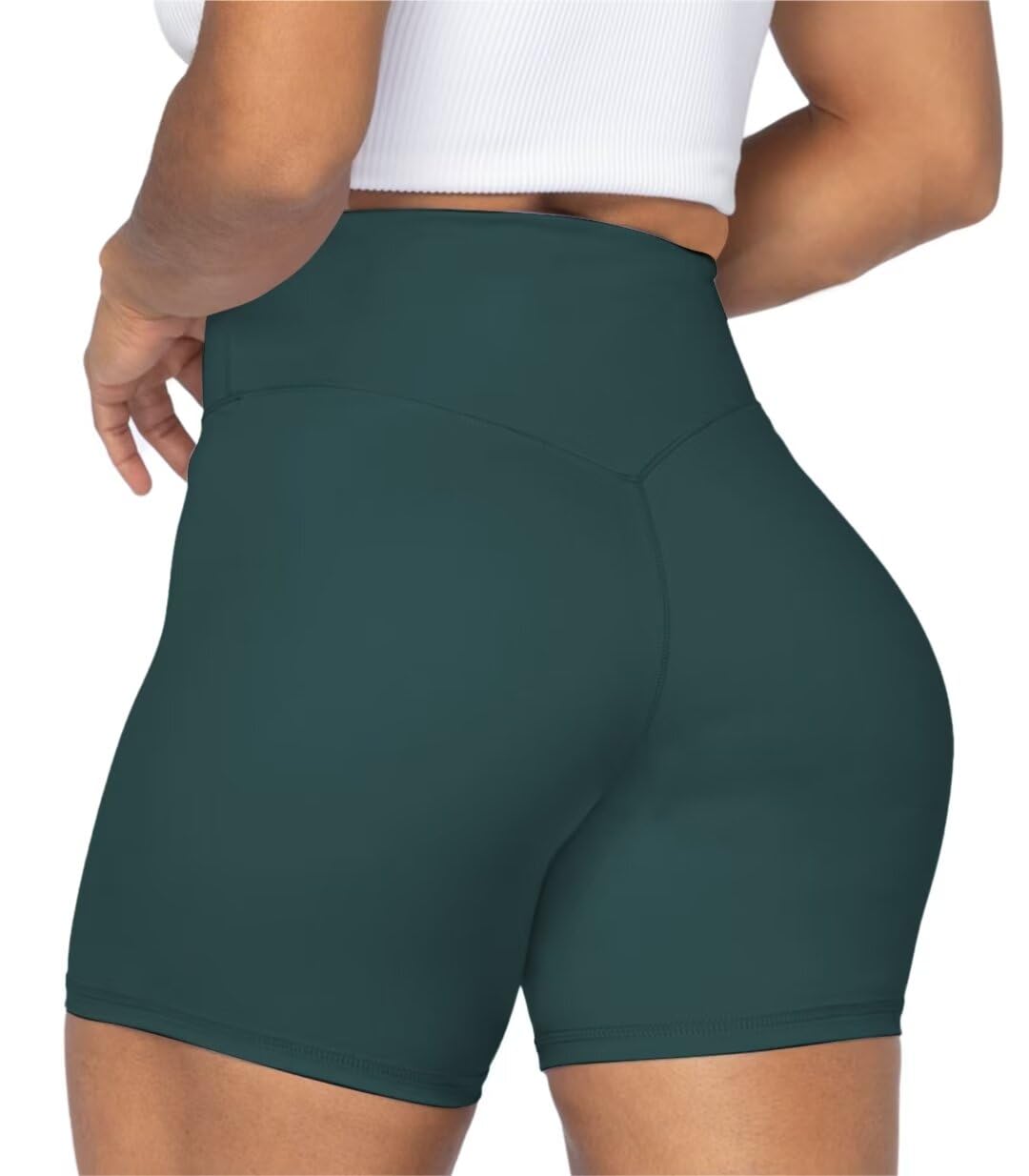 Sunzel No Front Seam High Waist Biker Shorts for Women, Squat Proof Yoga Workout Gym Bike Shorts