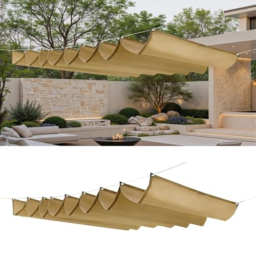 Voile d'ombrage rétractable extérieur résistant aux intempéries et UV - 2