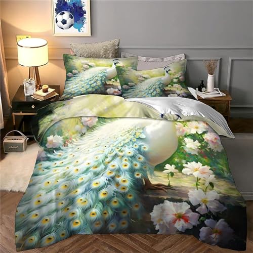 Parure de lit microfibre super douce avec scène florale 3D - 6