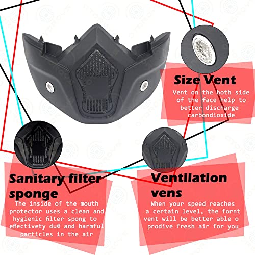 OTOROYS Goggle Mask Anti Scratch UV Protective Face & Eyewear Windproof Dirt Shield With Soft Foam Padded Detachable Mouth Filter For cycling Bike Off Road Racing Ride Unisex (Clear Visor) - Image 14 thumbnail