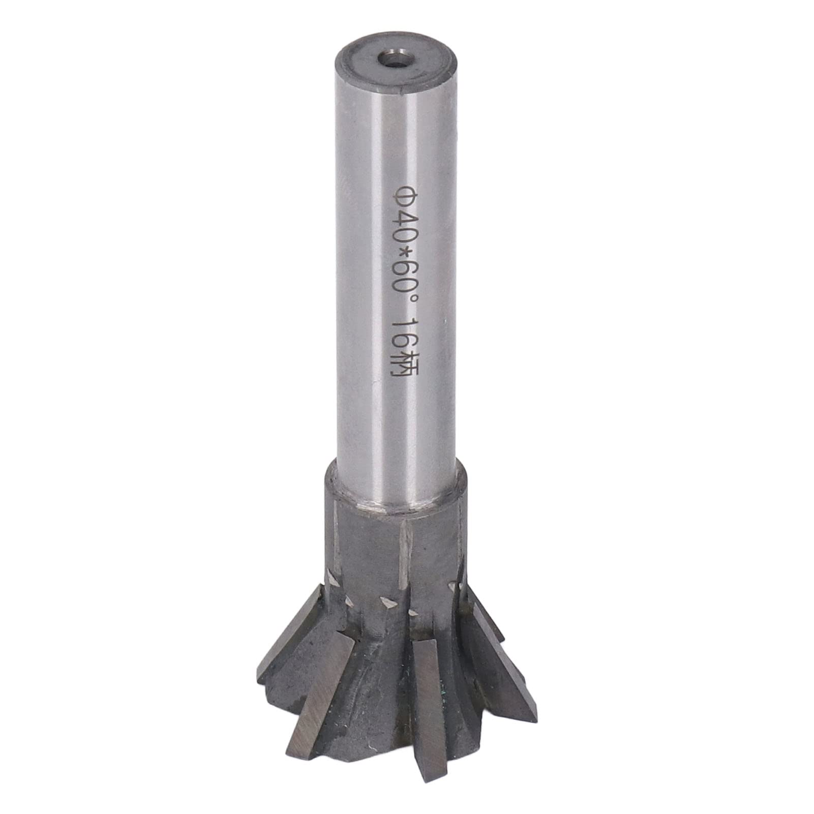 Fraise à Queue D'aronde de 40 Mm à 60 Degrés, Fraise en Carbure à Vitesse de Perçage Rapide à Tige Universelle à 6 Cannelures avec Tranchant Universel Adapté au Fer Général et aux Métaux Non