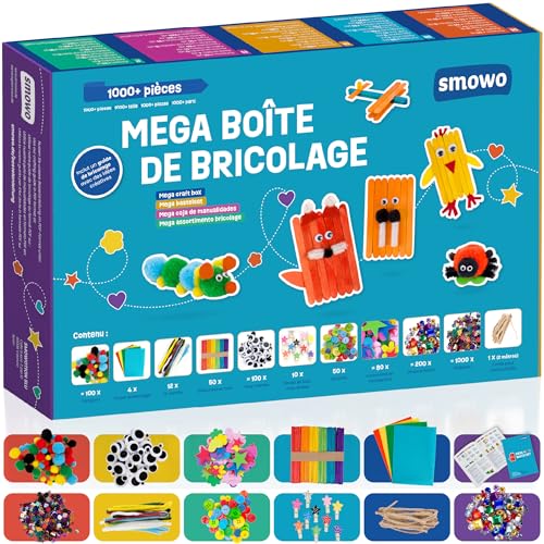 Smowo Boîte créative colorée pour filles et garçons - Kit de démarrage Mega