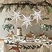 21 Inches White Large Moravian Stars Lights Warm White Hanging Outdoor Christmas Light LED Hanging Star Lights 3D Christmas Tree Topper Star for Holiday Wedding Porch Decor