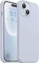DIZORO Compatible for iPhone 15 Case 6.1, Slim Liquid Silicone Case 3 Layers Full Covered Soft Gel Rubber Phone Case Protective Cover 6.1 Inch (Mist Blue)