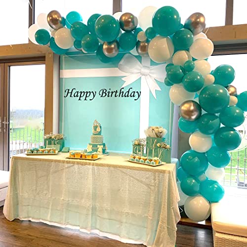 Balloons Garland Arch Kit,120Pcs 18In 12In 10In 5In White and Gold Balloons Gold Confetti Balloons for Wedding Birthday Baby Shower Engagements Anniversary Party Decorations - Image 6