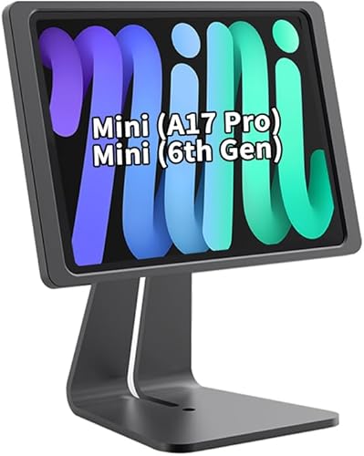 Soporte magnético en el escritorio con funda de carga A6 para iPad mini (A17 Pro, A15 Bionic) de 8.3 pulgadas, forma clásica de L, base de metal disponible en Yaxa Costa Rica