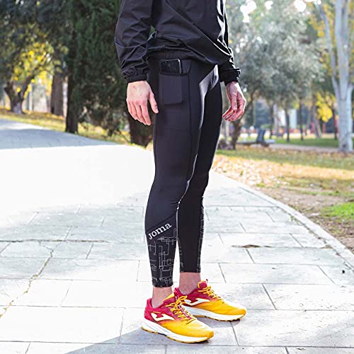 Joma Running Night - Men's Leggings Black/White, XS - Image 3