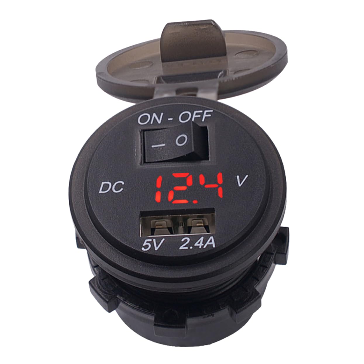 Uonlytech 2 Pz caricabatteria per cellulare da auto caricatore del telefono per auto caricabatteria per telefono da 5v/2.4a caricabatteria per USB per numero interruttore