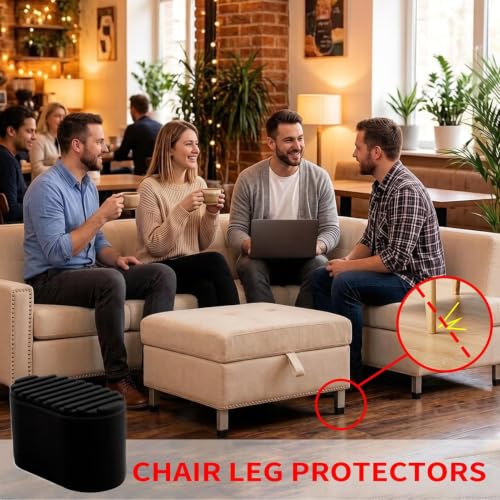 Evita arañazos con el protector de patas de silla y cápsulas antideslizantes 3