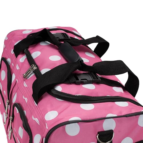 Image of Rockland Rolling Duffel Bag, Black, 22 inch