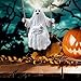 BBASILIYSD Hanging Swinging Ghost Dog Halloween Decor,Funny Spooky Ghost Statue Resin Hanging Halloween Decoration,Ghost Figurine & Ornament for Lawn Yard Garden Car Interior Accessories Home Decor