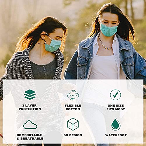Image of La' Forte 3Ply Disposable Face Masks Multicolor Face Mask for Women and Men 3 Layer (100 Pcs Pack)
