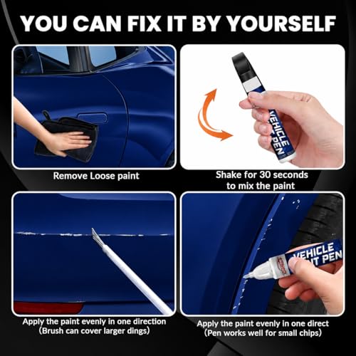 Image of XDOTOAR Exuberant Blue (WBS) Touch Up Paint Compatible with Maruti Suzuki Brezza | Exact Match 2-in-1 Car Scratch Repair Paint Pen | Chip & Nick Repair | Quick Dry Automotive Paint | Includes 1 Disposable Micro Applicator | 18ml