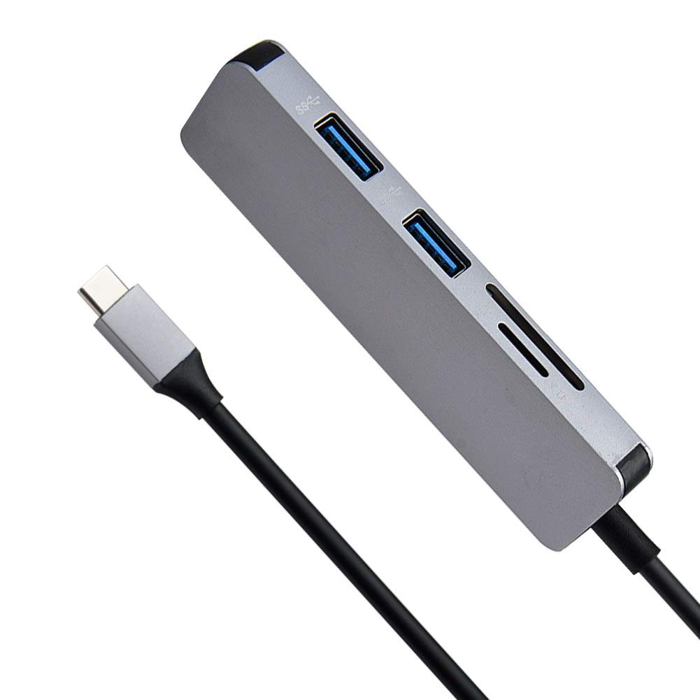 Tobo Type C to 3 Port USB 3.0 and with TF/SD Card Reader HUB Adapter.(Black)-picture-25