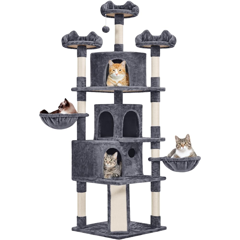 Yaheetech 76.5in Multi-Level Large Cat Tree