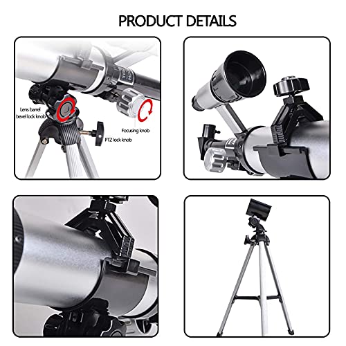 Telescopio Refractor 50mm con Trípode Ajustable y Oculares 10mm y 25mm miniatura 4