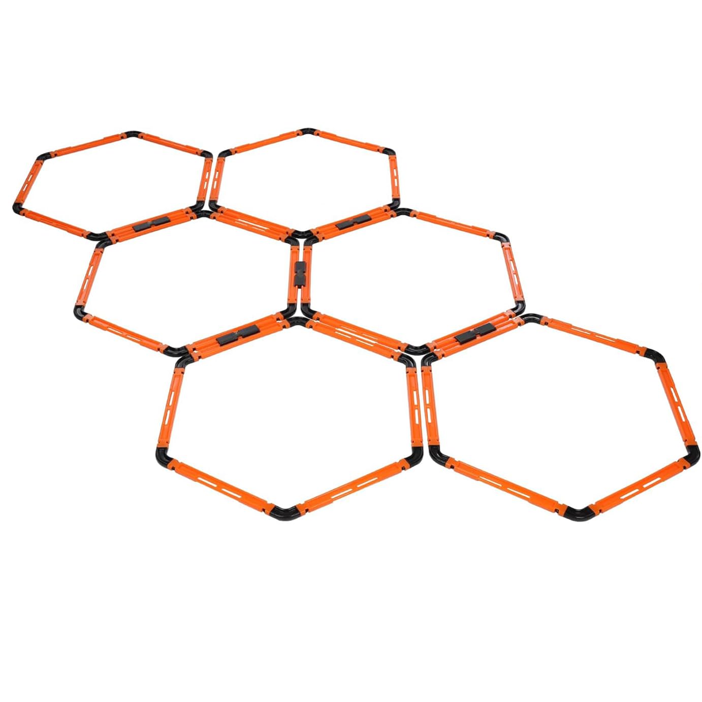 LENNDHex Agility Rings Speed Rings Bag 6 Set Portable Hexagon Rings, Agility Hurdles for Agility Footwork Training