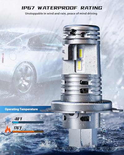 Image of FRANXI H4 /9003 /HB2 Bulbs, 16000LM Super Bright Fog Lights, Pack of 2