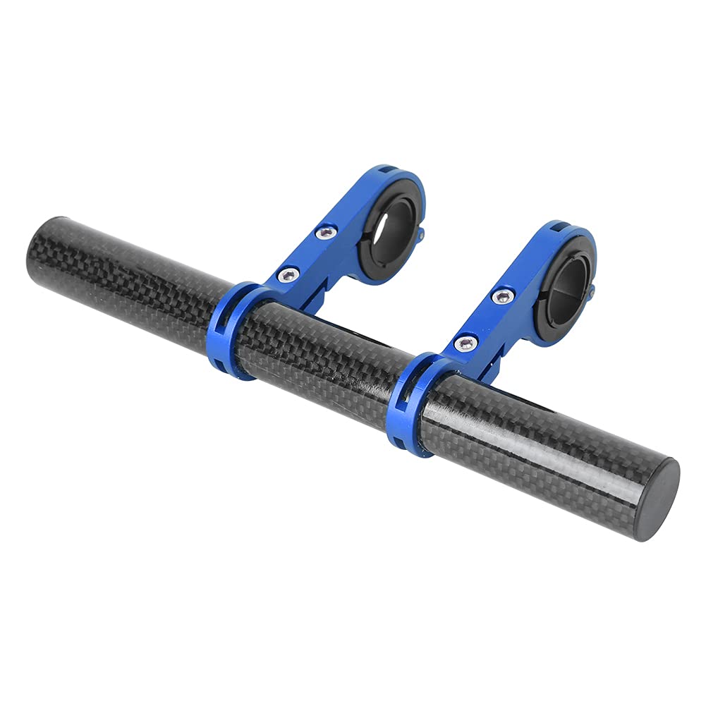 Bike Handlebar Extender, Aluminum Alloy Handlebar Extensions for Bicycle Bicycle Handlebar Extension with Double Mounting Clamp Bracket for 1.25in to 1.0in handlebars Long Bracket Accessories (Blue)