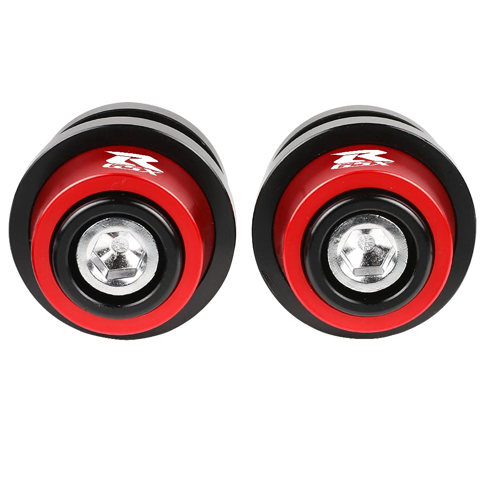 M8 Moto Pont Curseurs, Arrière Stand Arrière Pont Bobine Curseurs pour GSXR 125 250 300 600 750 1000 1100 (Rouge)