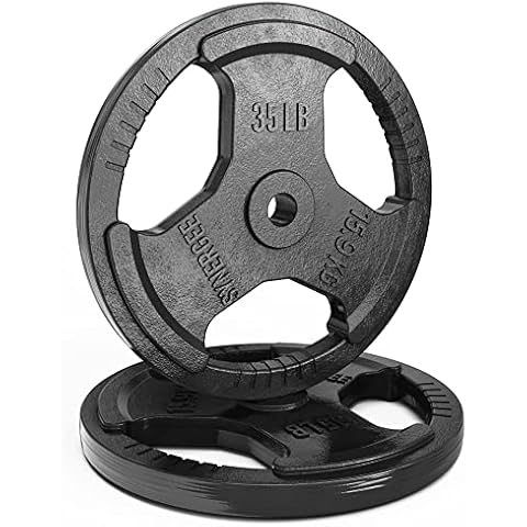 Synergee Hantelscheiben aus Gusseisen mit 2,5 cm Öffnung Cover