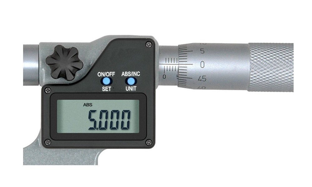 CNC QUALITÄT Digital Bügelmessschraube Messbereich 0-25 mm - mit Messflächen Ø 20 mm