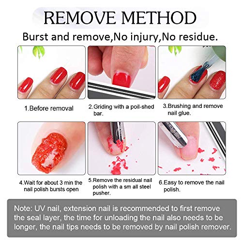 Freeorr 3 Pcs Magic Nail Polish Remover, Professional Removes Gel Nail Polish, Don't Hurt Nails, Easily & Quickly Removes Soak-Off Gel Polish Burst Nail Polish Reomver-15ml