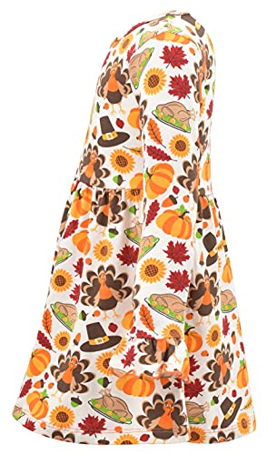 Image of Girls Long Sleeve Ruffled Dresses for Toddlers and Kids