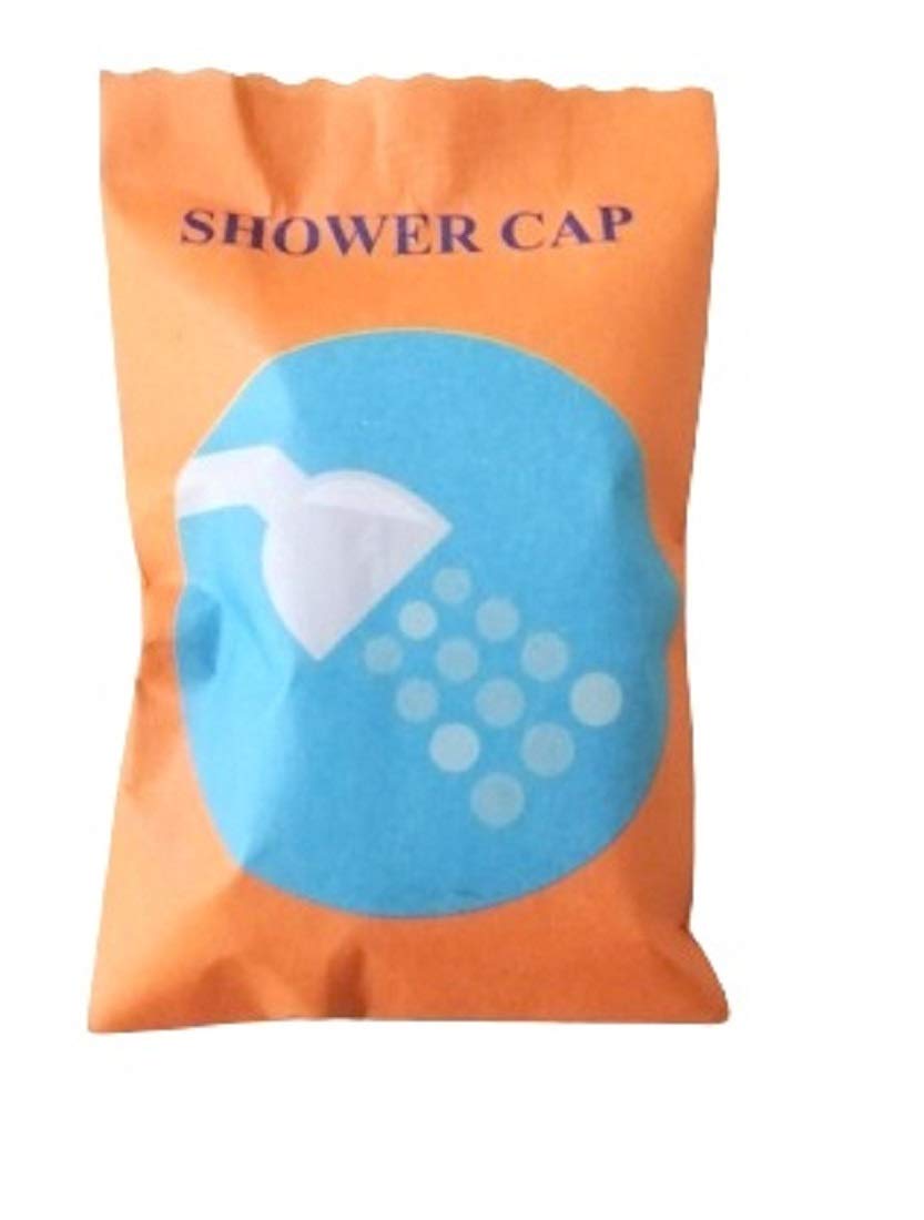 100 Pieces Hotel Accessories Guest House Kit Transparent Shower cap with Cover Pack of 100 PCS
